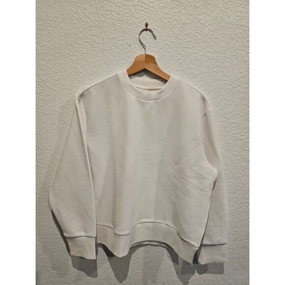 Calia white zippered cropped look sweater. Sz large - Picture 1 of 6